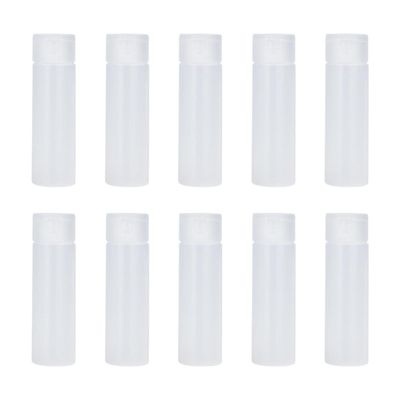 TOPPERFUN 10pcs 50ml Flip Cap Reusable Plastic Travel Bottles Leak-proof Squeeze Lotion and Shampoo Containers for Cosmetic Liquid Storage