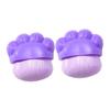 Abaodam Cat Claw Paw Shaped Cosmetic Brush 2pcs Purple Travel Foundation and Blush Makeup Blending Brush for Portable Face Concealer Application view 1