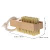Zerodeko Small Double-sided Nail Brush and Sisal Handle, Wooden Fingernail Cleaning Scrub Brush with Hanging Rope for Manicure and Pedicure Use view 2