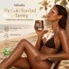 Gold Shimmer Tanning Gel | Browning Tan Accelerator | Carrot Oil, Coconut Oil, Vitamin C & Aloe Vera | Non-Greasy, Water-Resistant | Streak-Free Natural Bronze Glow | Vegan | 5 oz view 4
