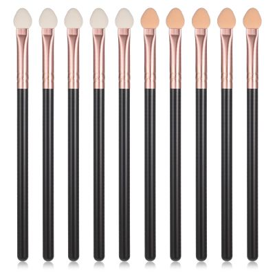 10 PCS Eye Shadow Applicators Sponge, Reusable Eyeshadow Sponge Applicator, Long Handle Eye Shadow Applicator Sticks for Women