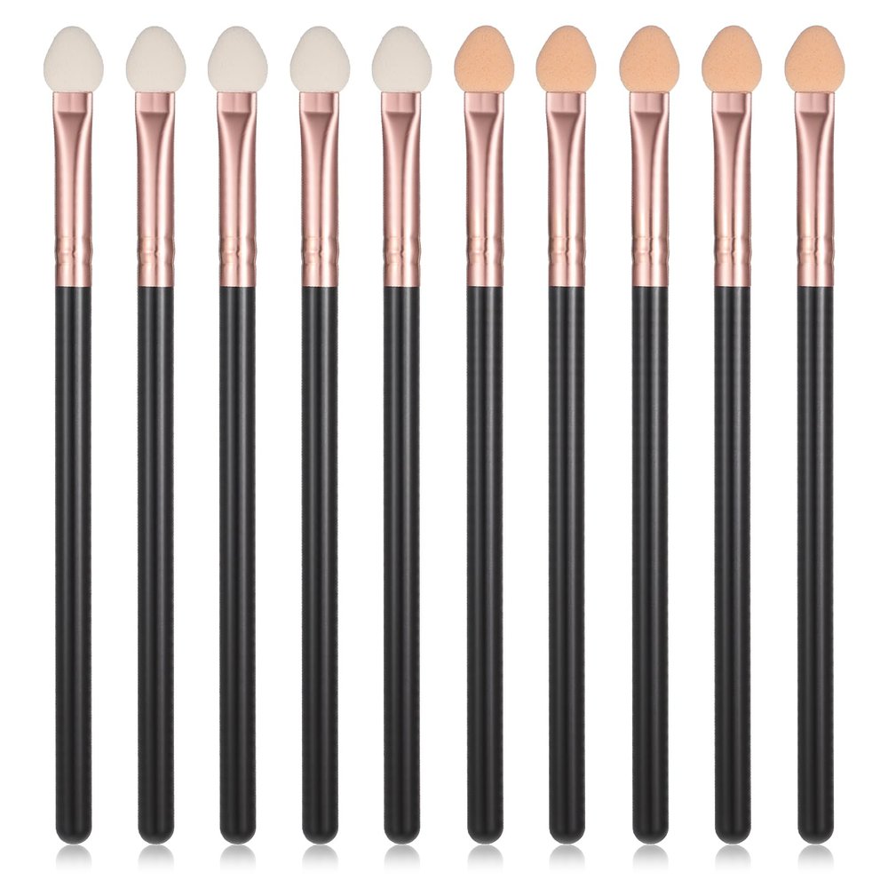 10 PCS Eye Shadow Applicators Sponge, Reusable Eyeshadow Sponge Applicator, Long Handle Eye Shadow Applicator Sticks for Women
