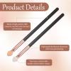 10 PCS Eye Shadow Applicators Sponge, Reusable Eyeshadow Sponge Applicator, Long Handle Eye Shadow Applicator Sticks for Women view 3