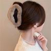 CDGTHYU Autumn and winter plush clouds grasp clip female back of the oversized hair volume more plate hairpin shark headdress(E) view 2