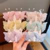 Meideli Butterfly Hair Clip, Double Layer Mesh Butterfly with Imitation Pearls, Cute Small Hair Clips for Women Girls Daily Styling Beige view 4