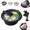 2026 Upgraded Face Bowl for Ice - Foldable Silicone Facial Ice Bath Bowl, Built-In Ice Tray, Cold Plunge Basin with Snorkel Design for Skin Tightening, Skincare Routine, Home Travel (Black) view 1