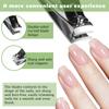 2 Pack Fingernail Clipper Curved Blade Sharp Stainless Steel Fingernail and Toenail Trimmers Large Nail Clippers Black Nail Cutter for Men and Women view 2