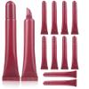 COSIDEA 10pcs Empty 10ml 0.33oz Prurple Squeeze lip gloss tubes soft lipgloss container with solid color view 1