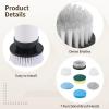 Funabridge Electric Scrubber Brush Heads, 7 Pcs Replacement Kit, Compatible with Power Scrubber, for Bathroom Kitchen Car Detailing, Spin Brush view 2