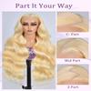 Alielaine 32Inch 613 Lace Front Wig Human Hair 150 Density 613 13x5 Lace Front Wig Human Hair Body Wave Blonde Wig Human Hair Pre Cut Pre Plucked Wig Human Hair (613 Blonde Wig) view 3