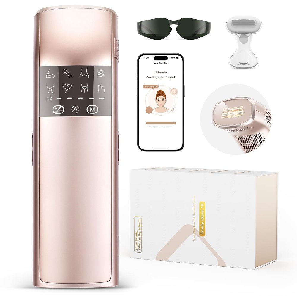 IPL Laser Hair Removal, 25J Triple-Pulse, 12cm Sapphire, 37F Ice-Cooling