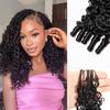 OQ HAIR Burmese Curly Feather Crochet Human Hair Extensions 22 Inch 50g view 1