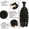 VIPbeauty Boho Human Braiding Hair Burmese Curly Bulk Human Hair Extensions For Kids/Friend For Bohemian Knotless Braids No Weft 300g 15A Virgin Pre Stretched 20 20 20 Inch view 2