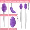 20 Pcs Lip Scrub Brush, Double-Sided Silicone Exfoliating Lip Brush, Lips Scrubber Exfoliator Tool for Men Women Dark Lips Lightening Smooth view 3