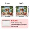 Summer Cavalier King Charles Spaniel Dog Beach Makeup Bag 7x9 Inch for Travel Purse, Palm Coastal Beachy Cosmetic Pouch for Women, Fun Portable Canvas Zipper Organizer Toiletry Pouch view 4