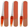 3 Pack Metal Nail Files for Women Fingernail Files with Leather Sheath Case Stainless Steel Finger Nail File with Non Slip Handle Double Sided Grit Nails Filer Thin Nailfile for Natural Nails view 1