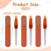 3 Pack Metal Nail Files for Women Fingernail Files with Leather Sheath Case Stainless Steel Finger Nail File with Non Slip Handle Double Sided Grit Nails Filer Thin Nailfile for Natural Nails view 2