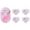 Machify 6 Pcs Lavender 4-Cutter Razor Set for Women, Travel Essential with 4 Refills, Mini Razor in Protective Case, Gentle Hair Removal for Legs, Underarms, Sensitive Skin view 1