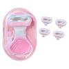 Machify 6 Pcs Lavender 4-Cutter Razor Set for Women, Travel Essential with 4 Refills, Mini Razor in Protective Case, Gentle Hair Removal for Legs, Underarms, Sensitive Skin view 4