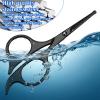 Amabro 4.7-inch Small Nose Hair Scissors, Stainless Steel Scissor with Rounded Tips Curved Safety Precision Grooming for Trimming Details Facial Hair Eyebrow Beard Mustache Men Women, Travel Safe view 2