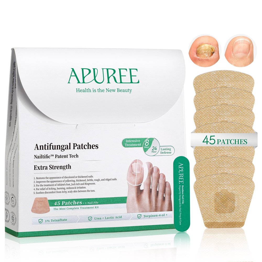 APUREE 45 Pcs Fungal Nail Patches, Toenail Fungus Patches Extra Strength