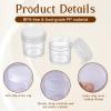 12 Pcs Small Travel Containers Plastic Jars with Lids and Scraper Wide Mouth Travel Size Containers 1 oz Plastic Jars Container Refillable Leakproof Reusable Round Empty Jar for Lotion Makeup Cosmetic view 4