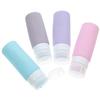 LABRIMP 4 Pcs 90ml Travel Silicone Bottles for Toiletries Refillable Squeeze Containers Portable Cosmetic Liquid Bottles for Shampoo Lotion Body Wash view 1