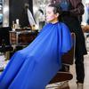 PATKAW Large Size Barber Cape for Adults with Elastic Neckline, Snap Closure Hair Cutting Cape for Hairdressing Salon and Home Use, Blue Professional Hair Cutting Apron view 4