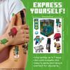 Minecraft Temporary Tattoos for Kids (50 pack). Made in the USA w Certified Safe Ink. Birthday Party Supplies and Party Favors Kit. Bulk Temporary Tattoos Stickers Set for Girls and Boys view 3