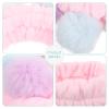 Cabilock Plush Spa Headbands for Women 2pcs Cute Soft Hair Bands with Pom Poms Elastic Face Washing Hairbands for Skincare and Makeup Routine view 3