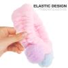 Cabilock Plush Spa Headbands for Women 2pcs Cute Soft Hair Bands with Pom Poms Elastic Face Washing Hairbands for Skincare and Makeup Routine view 4
