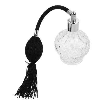 NUOBESTY Vintage Glass Perfume Atomizer Bottle, 100ml Bulb Pump with Tassel