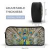 HETVBNS Beauty Peacock Pencil Case Large Capacity, Durable Pencil Pouch Portable Small Cosmetic Bag with Metal Zipper, Simple Makeup Pouch Aesthetic Toiletry Bag for Travel Office view 2