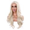 Vetuuvine Women Light Blonde Wig Woman Long Platinum Blonde Wavy Curly Wig view 3