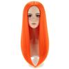 RightOn 22 Inches Pink Orange Mixed Wig Long Straight Wigs Pink Mixed Orange Straight Wig for Women Cosplay Daily Party Wigs with Hairnet view 1