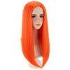 RightOn 22 Inches Pink Orange Mixed Wig Long Straight Wigs Pink Mixed Orange Straight Wig for Women Cosplay Daily Party Wigs with Hairnet view 3
