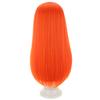 RightOn 22 Inches Pink Orange Mixed Wig Long Straight Wigs Pink Mixed Orange Straight Wig for Women Cosplay Daily Party Wigs with Hairnet view 4