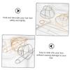 LRXIYODE Metal Hollow Birdcage Hair Bun Holder Stick Fork Silver Alloy Hairpin for Women Retro Updo Hair Accessories view 3