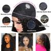 Maytune Curly Half Wig Human Hair 200 Density 3 In 1 Seamless Flip Over Half Wigs Human Hair Glueless Wear and Go Beginner Friendly Deep Wave Human Hair Drawstring Headband Wig for Women 20 Inch view 2