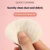 Soft Nail Dust Brush for Acrylic Powder Cleaning, Fluffy Manicure Duster with Upright Stand Design, Portable Fiber Bristle Tool for Salon & Home DIY (brown white) view 4