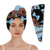 Chintiz Microfiber Hair Towel Wrap for Women, Super Absorbent Fast Drying Black Girl Princess Head Hair Towels - Elastic Loop Design Anti-Frizz Soft Turbans for Wet Long, Curly, Thick Hair view 1