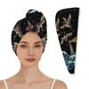 Chintiz Microfiber Hair Towel Wrap for Women - Crane Lighthouse Wave Super Absorbent Fast Drying Head Hair Towels - Elastic Loop Design Anti-Frizz Soft Turbans for Wet Long, Curly, Thick Hair view 1