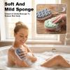 2 PCS 3-Layer Bath Sponges, Soft Shower Sponges Reusable Body Exfoliating Sponge Exfoliating Bath Sponge with Hanging Straps Colorful LuffaSponge view 3