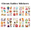 10 Sheets Circus Temporary Tattoos for Kids,Cute Circus Stickers for Birthday Parties, Carnival Favors, Classroom Rewards for Boys and Girls view 3