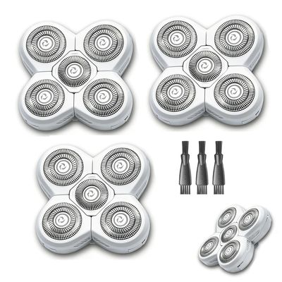 3 Packs 5 Heads White Electric Replacement Shaver Blades, Compatible with Freebird Flex Series Electric Shaver, Tita-nium Alloy Cutter Head Refills for Women