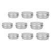 HOOWIFFY 9pcs Aluminum Cream Can and Metal round Tins Set with Screw Lids, 10g/15g/30g Sizes, Refillable Cosmetic Containers for Travel and Skincare Storage view 1