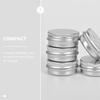 HOOWIFFY 9pcs Aluminum Cream Can and Metal round Tins Set with Screw Lids, 10g/15g/30g Sizes, Refillable Cosmetic Containers for Travel and Skincare Storage view 4