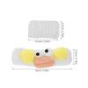 HAMPPLIES Elastic Eyeball Facial Hairband and Wristband Set, White Fleece Spa Headbands for Women Makeup, Shower, Skincare, and Face Washing Accessories view 2