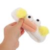 HAMPPLIES Elastic Eyeball Facial Hairband and Wristband Set, White Fleece Spa Headbands for Women Makeup, Shower, Skincare, and Face Washing Accessories view 4