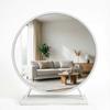 Round Tabletop Vanity Mirror, High Definition HD Silver Mirror, Sturdy Metal Base, Ergonomic No Bending, Metal Baked Enamel(A,M) view 1